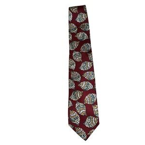 Palani Silk Necktie Burgundy Paisley Pattern Men's Formal Accessory